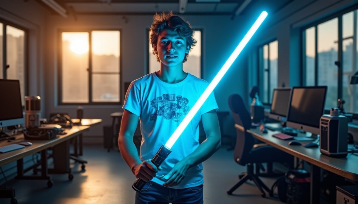 Un YouTuber entre dans l'histoire en décrochant le record Guinness grâce à son sabre laser rétractable fonctionnel révolutionnaire